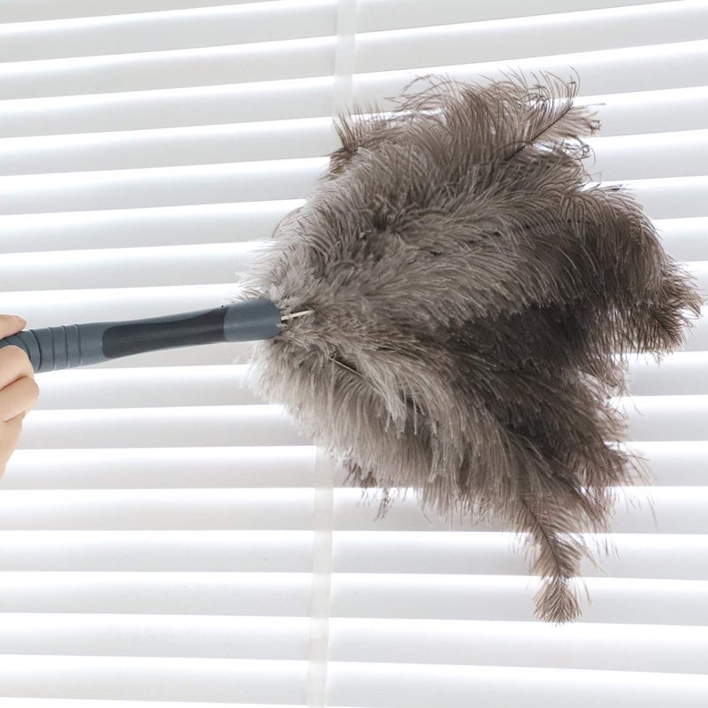Midoneat Ostrich Feather Duster, Big and Soft and Fluffy Microfiber Duster,22 inch (Gray) - Image 4